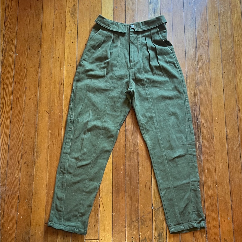 High Rise Cotton Trousers - Picture 5 of 15